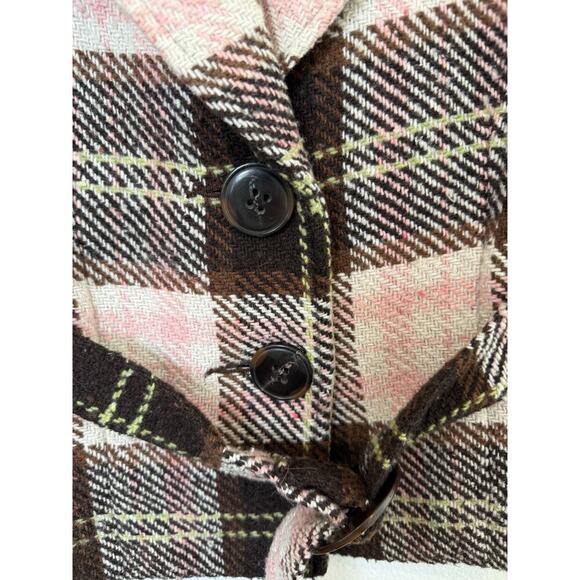 Cabi Kate Brown‎ Pink Wool Blend Belted Blazer 3/4 Sleeve 2 - Picture 4 of 8